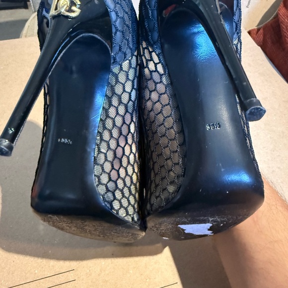 Dolce & Gabbana Black Mesh Heels - Picture 3 of 4
